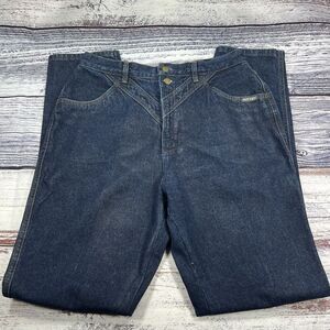 Vintage Rockies Rocky Mountain High Waisted Western Bareback Blue Jeans, Size 31